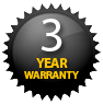 3 Year Warranty